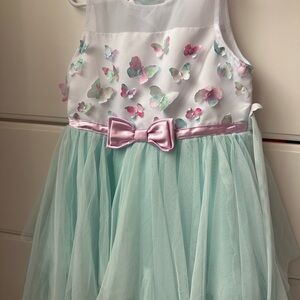 Little girl dresses net satin embellished 3t/4t